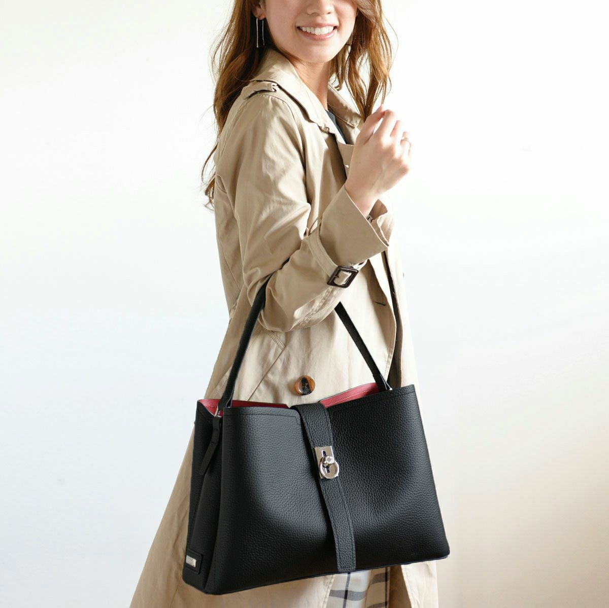 【アウトレット】シュリンクレザー2wayショルダーバッグ セリーナ