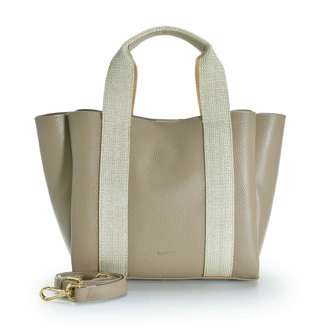 【アウトレット】ラメテープデザイン3層ハンドバッグ