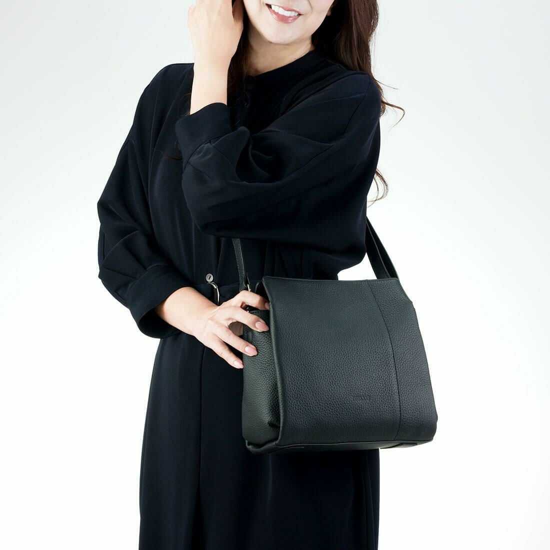 【アウトレット】2wayレザーハンドバッグ