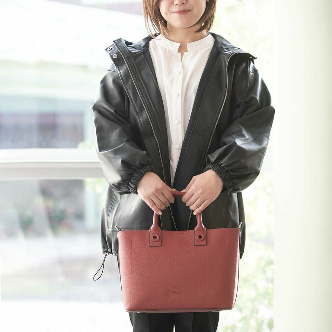 【アウトレット】シュリンクレザー2wayハンドバッグ