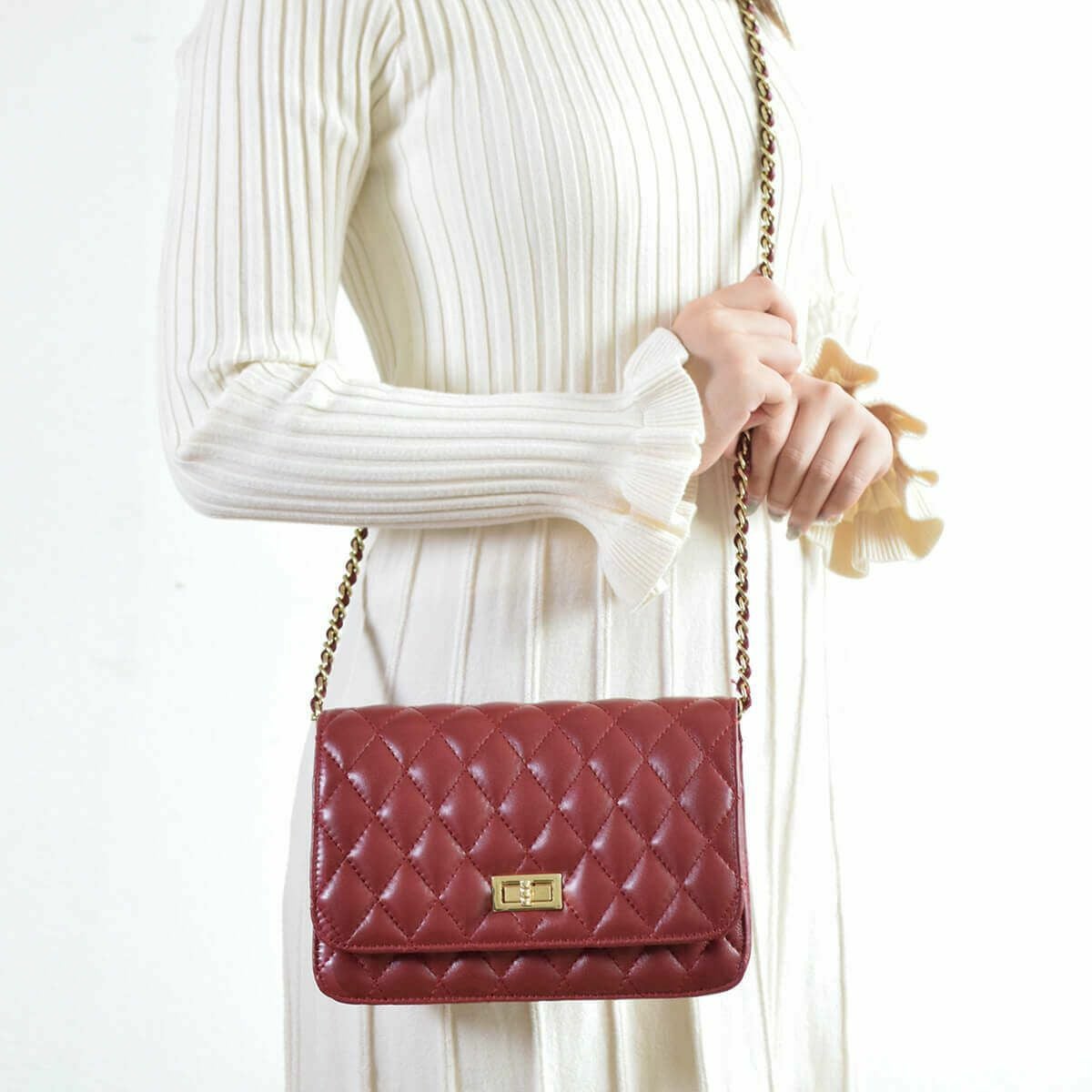【アウトレット】キルティングチェーンショルダーバッグ