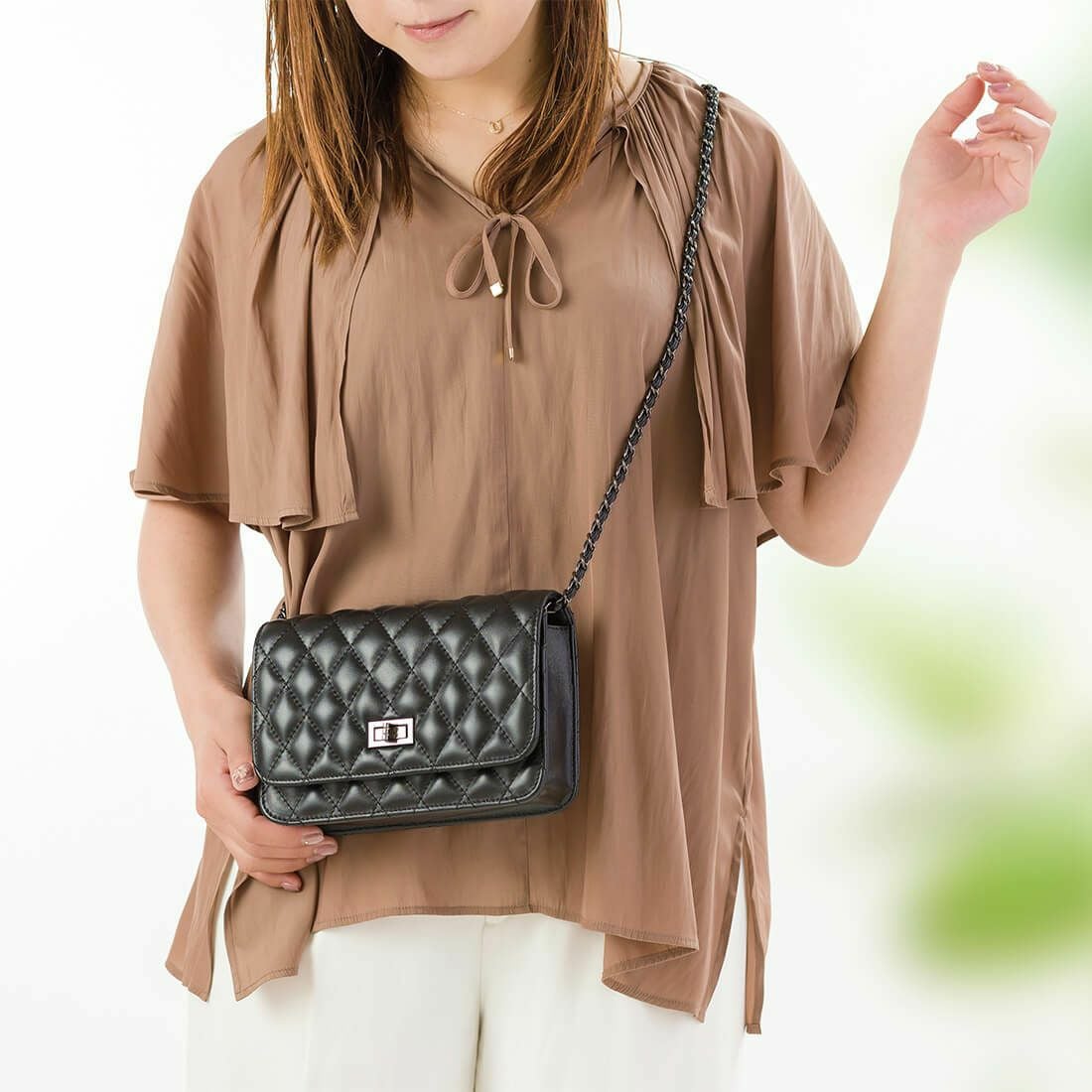 【アウトレット】キルティングチェーンショルダーバッグ