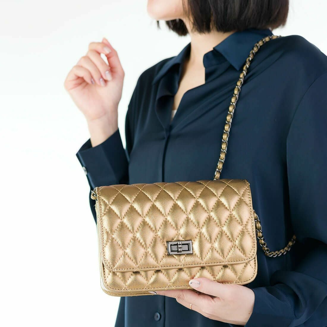 【アウトレット】キルティングチェーンショルダーバッグ