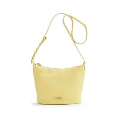 バケツ型シュリンクレザーショルダーバッグ