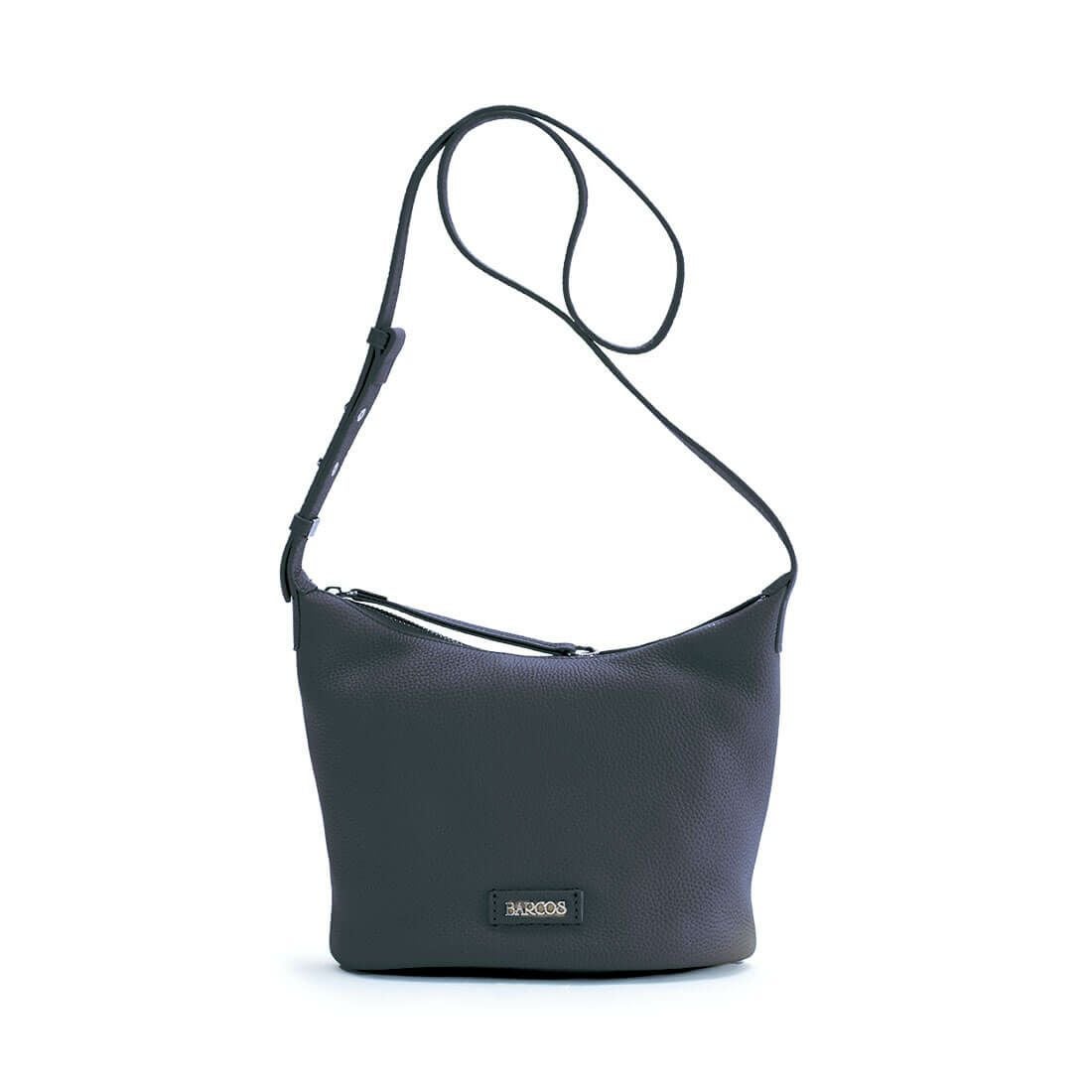 バケツ型シュリンクレザーショルダーバッグ