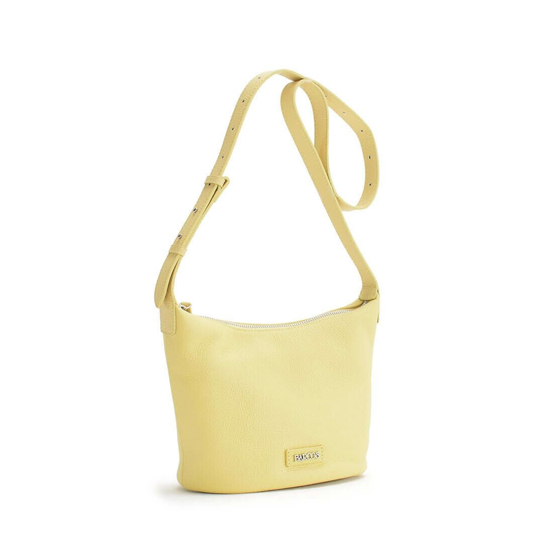 バケツ型シュリンクレザーショルダーバッグ