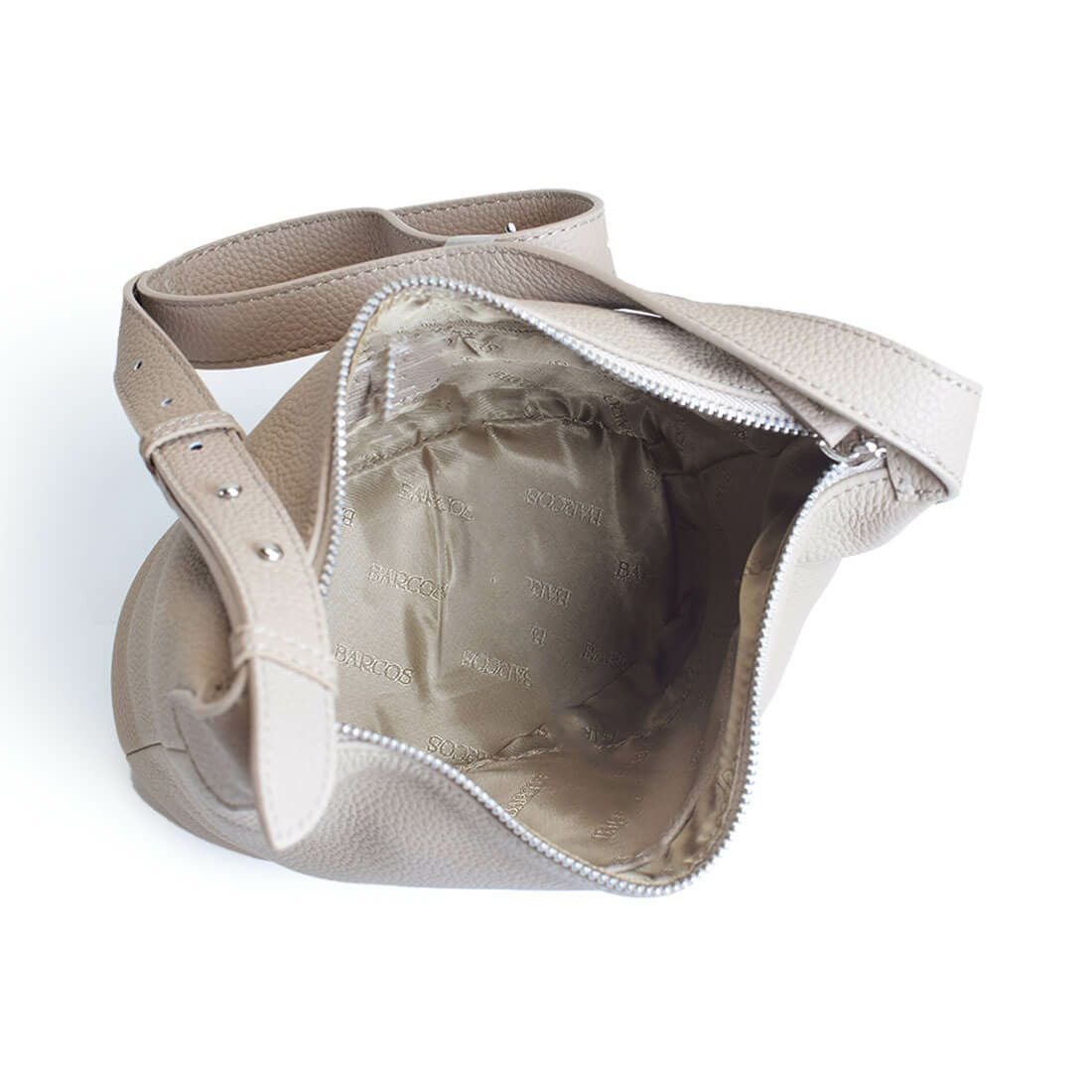 バケツ型シュリンクレザーショルダーバッグ