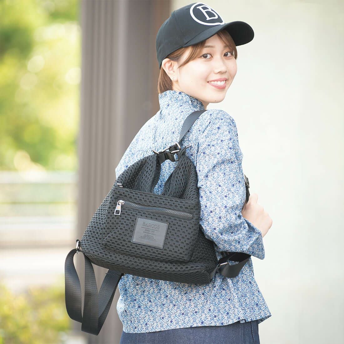 メッシュ風2way変形リュック