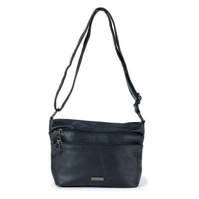 ダブルファスナーポケット付きショルダーバッグ