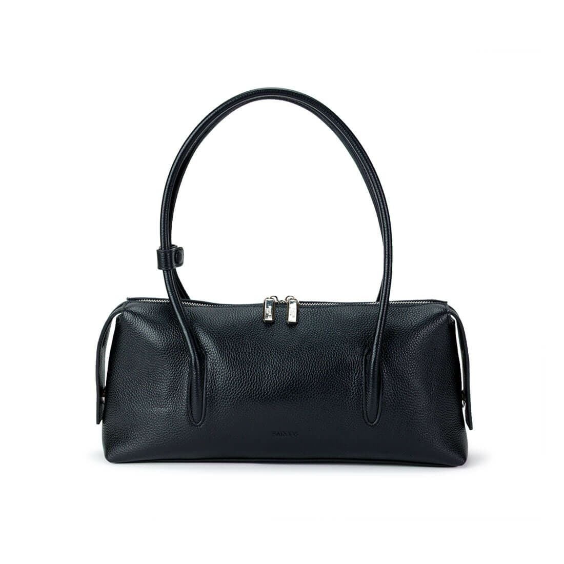 シュリンクレザー横長バッグ