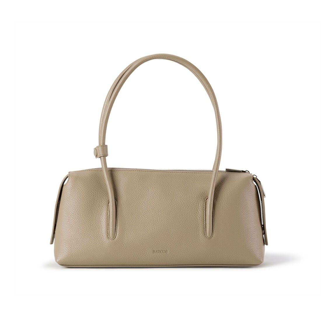 シュリンクレザー横長バッグ