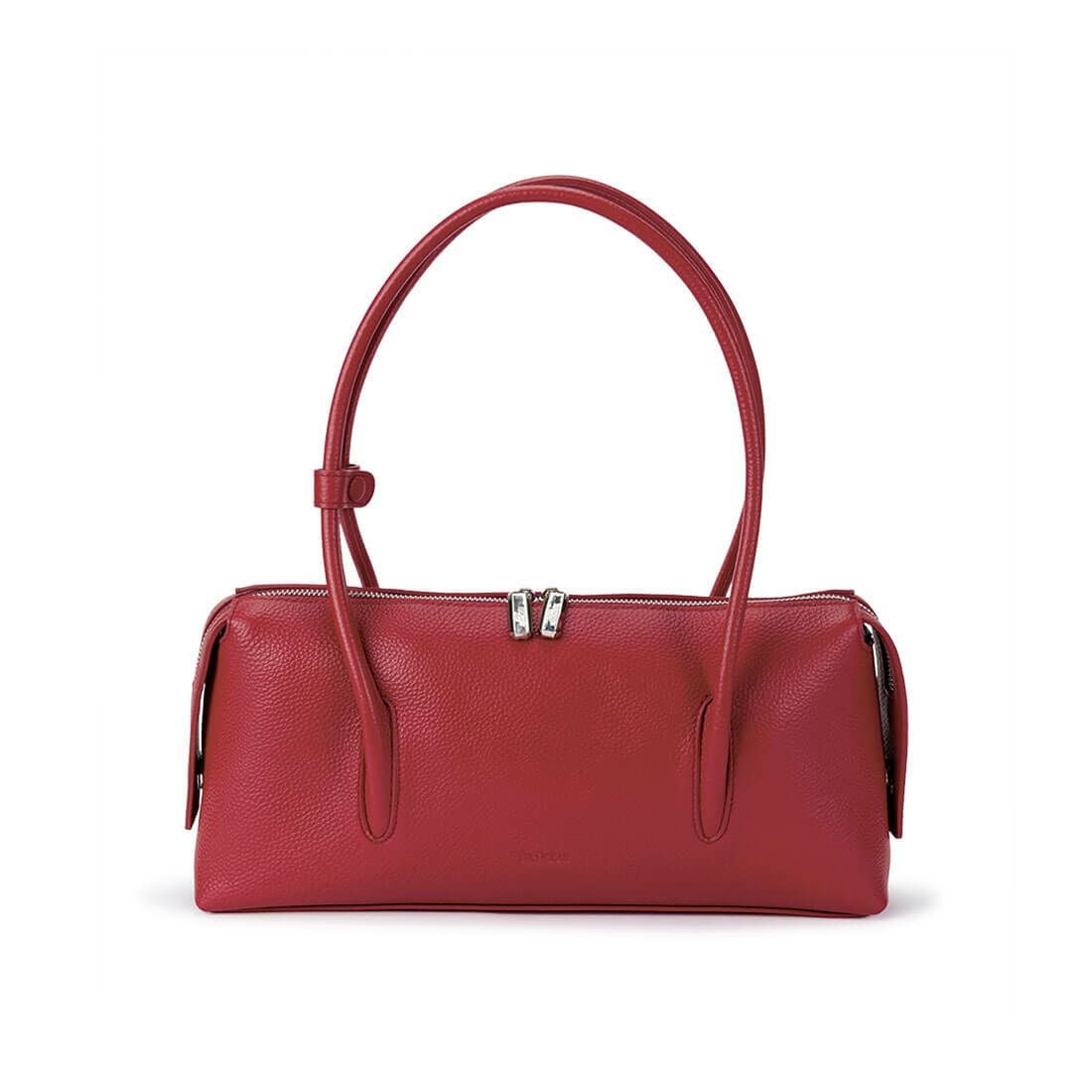 シュリンクレザー横長バッグ