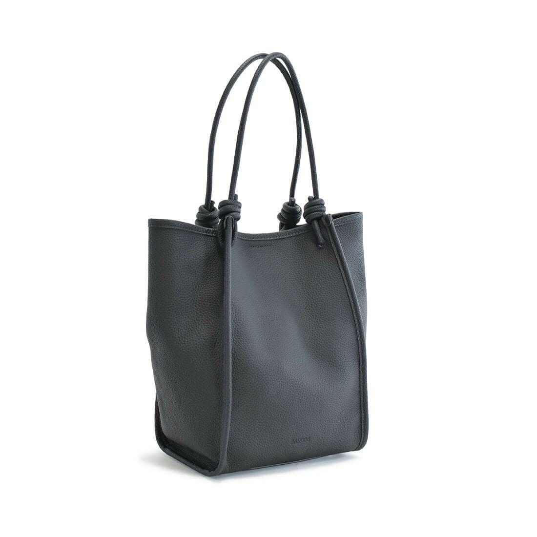 ポーチ付きノットモチーフレザートートバッグ