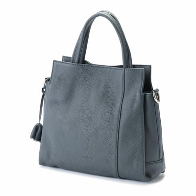 【アウトレット】チャーム付き2wayレザーハンドバッグ＜ルル＞