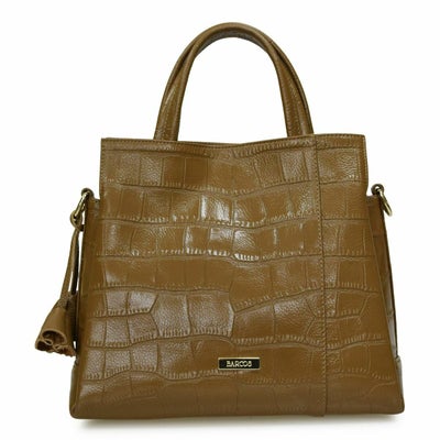 【アウトレット】ハンドバッグ 2way クロコダイル型押し レザー