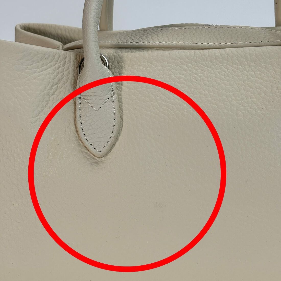 【アウトレット】シュリンクレザー3層ハンドバッグ