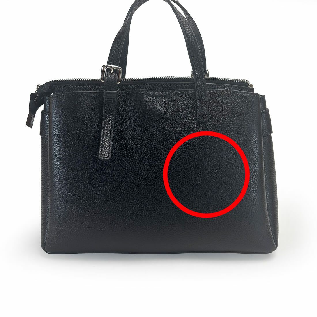 【アウトレット】シュリンク レザー ハンドバッグ