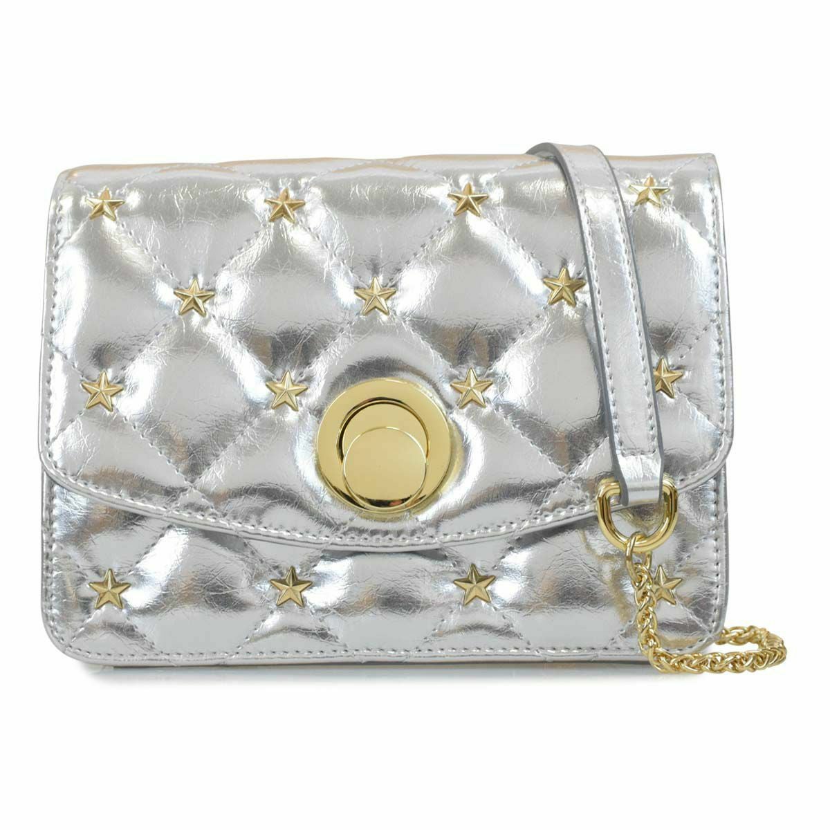 【アウトレット】スタッズ付きキルティングショルダーバッグ