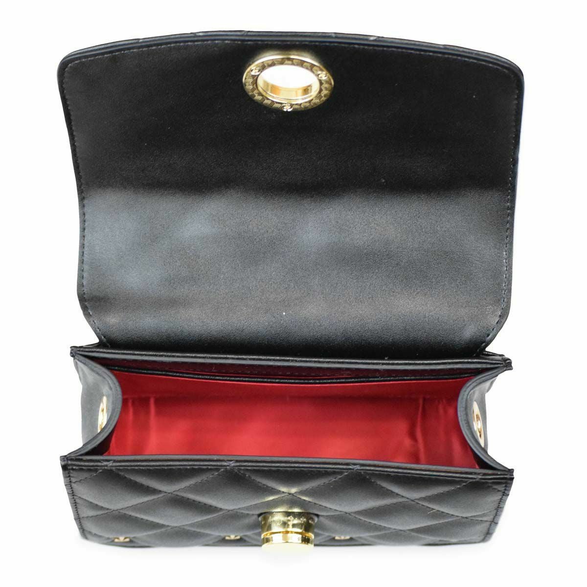 【アウトレット】スタッズ付きキルティングショルダーバッグ