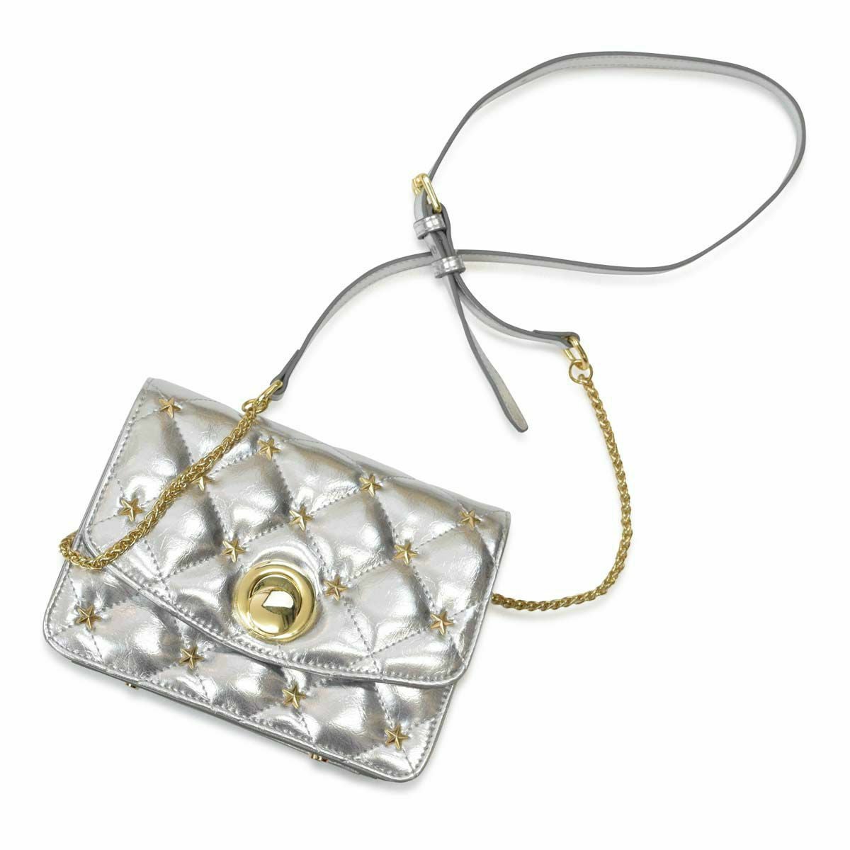 【アウトレット】スタッズ付きキルティングショルダーバッグ