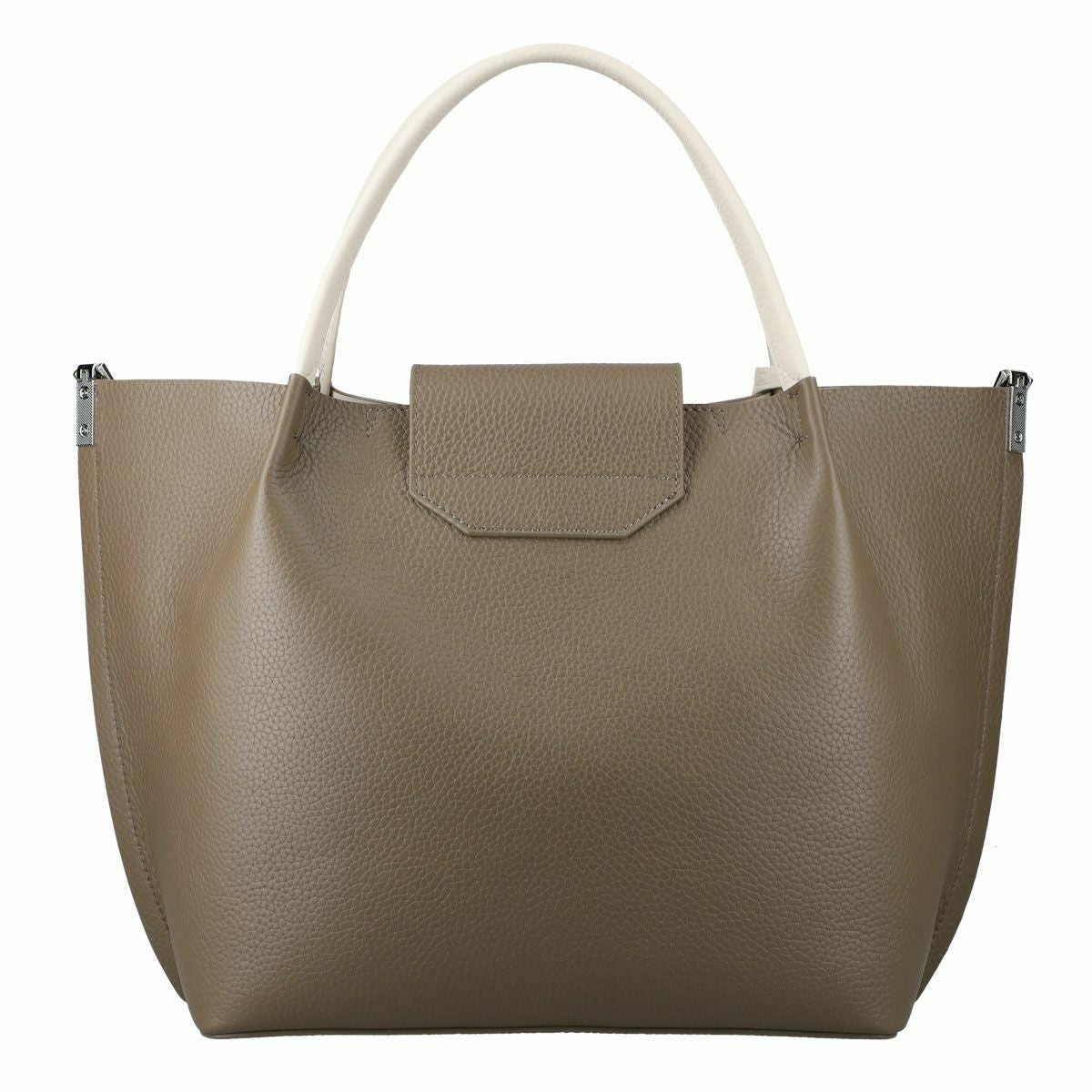 【アウトレット】シュリンクレザーバイカラーハンドバッグ＜シャーロット＞