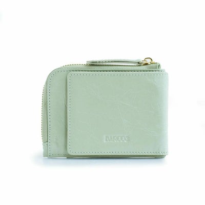 【アウトレット】しわパテントレザー2つ折り財布