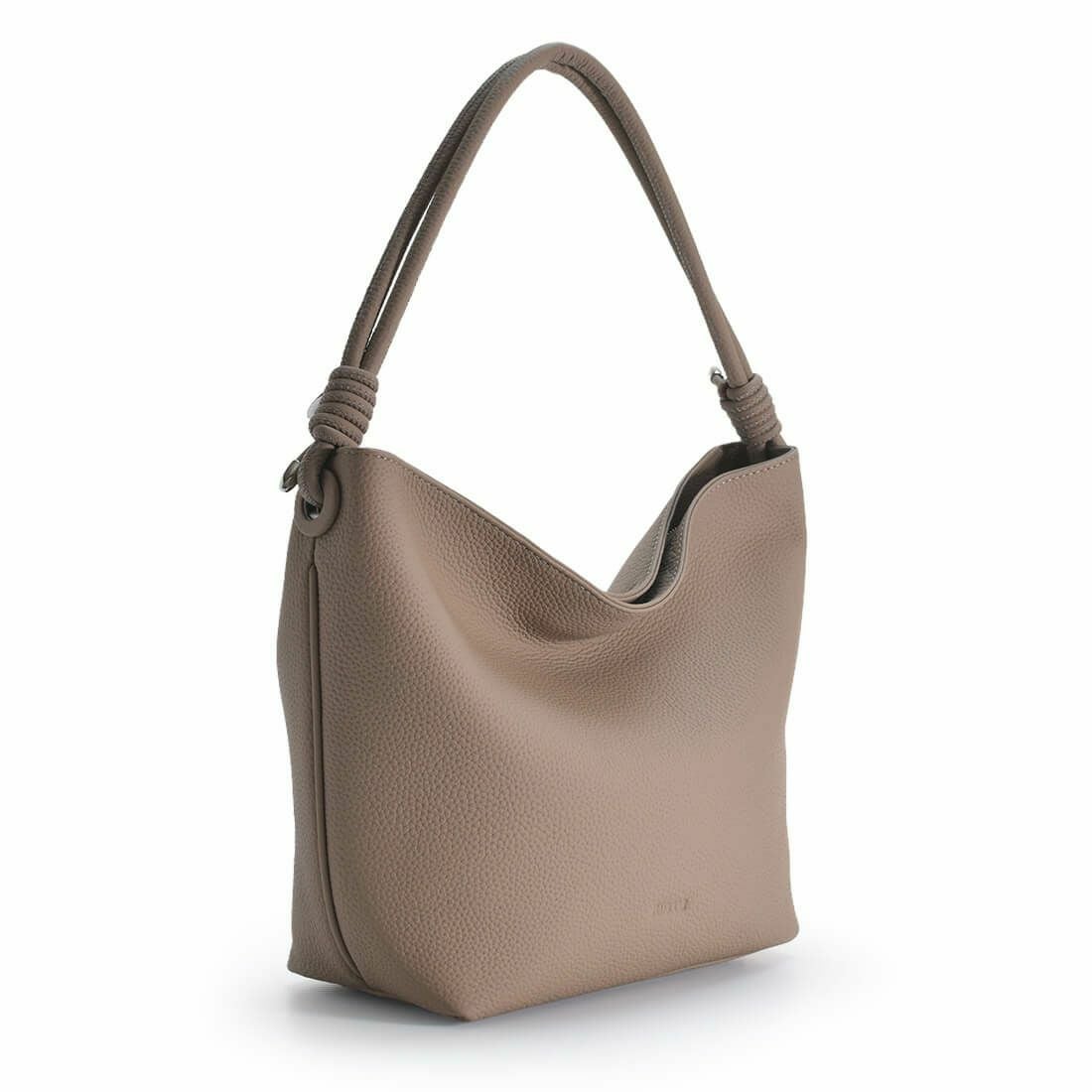 【アウトレット】本革ソフトシュリンクレザーハンドルデザインホーボーバッグ