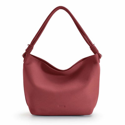 【アウトレット】本革ソフトシュリンクレザーハンドルデザインホーボーバッグ