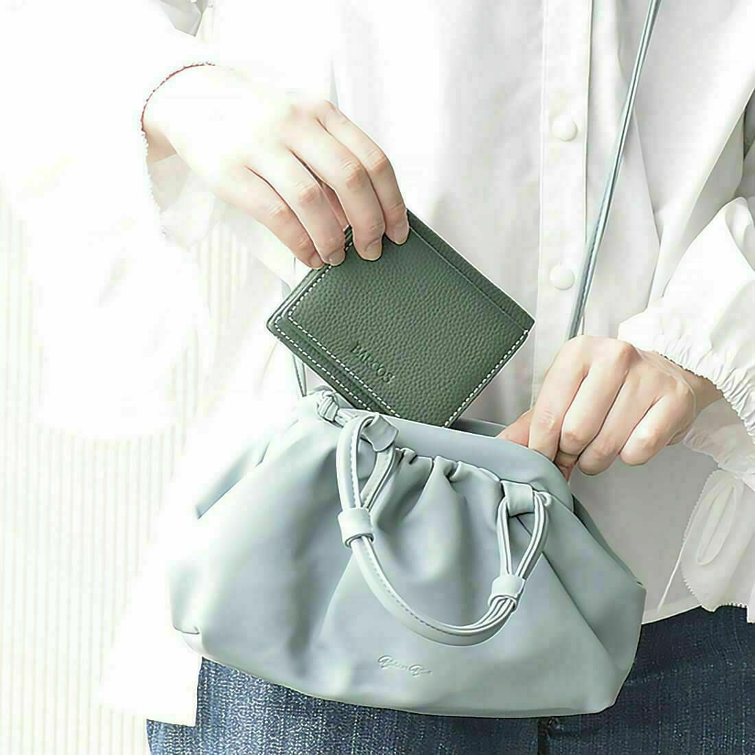 【アウトレット】シュリンクレザーミニウォレット