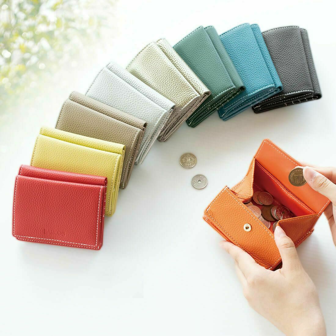 【アウトレット】シュリンクレザーミニウォレット