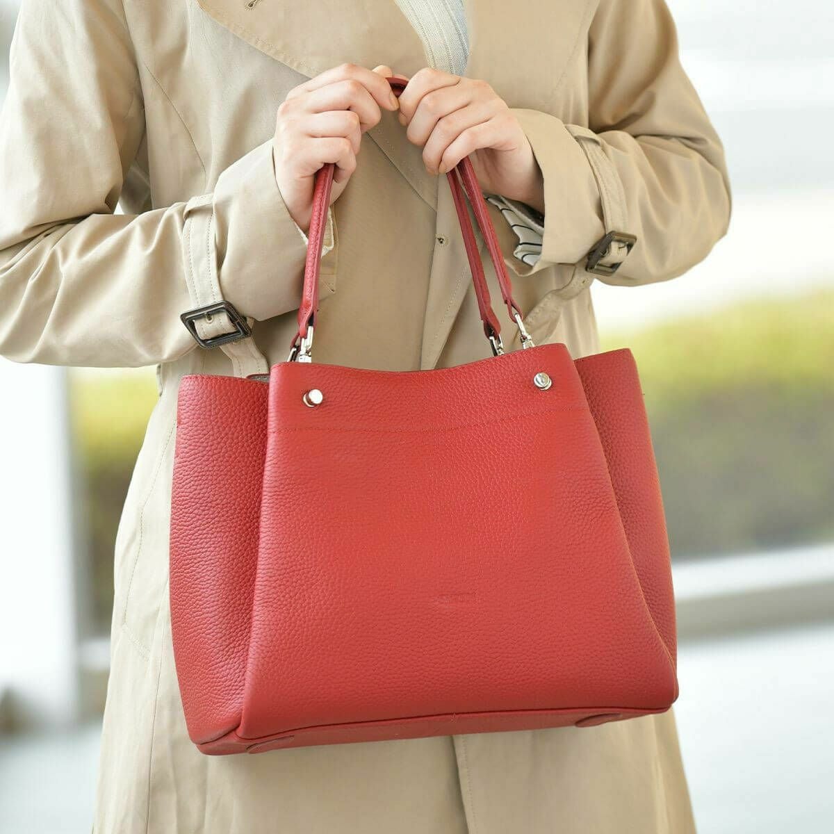 【アウトレット】シュリンクレザー3wayハンドバッグ＜アリス＞