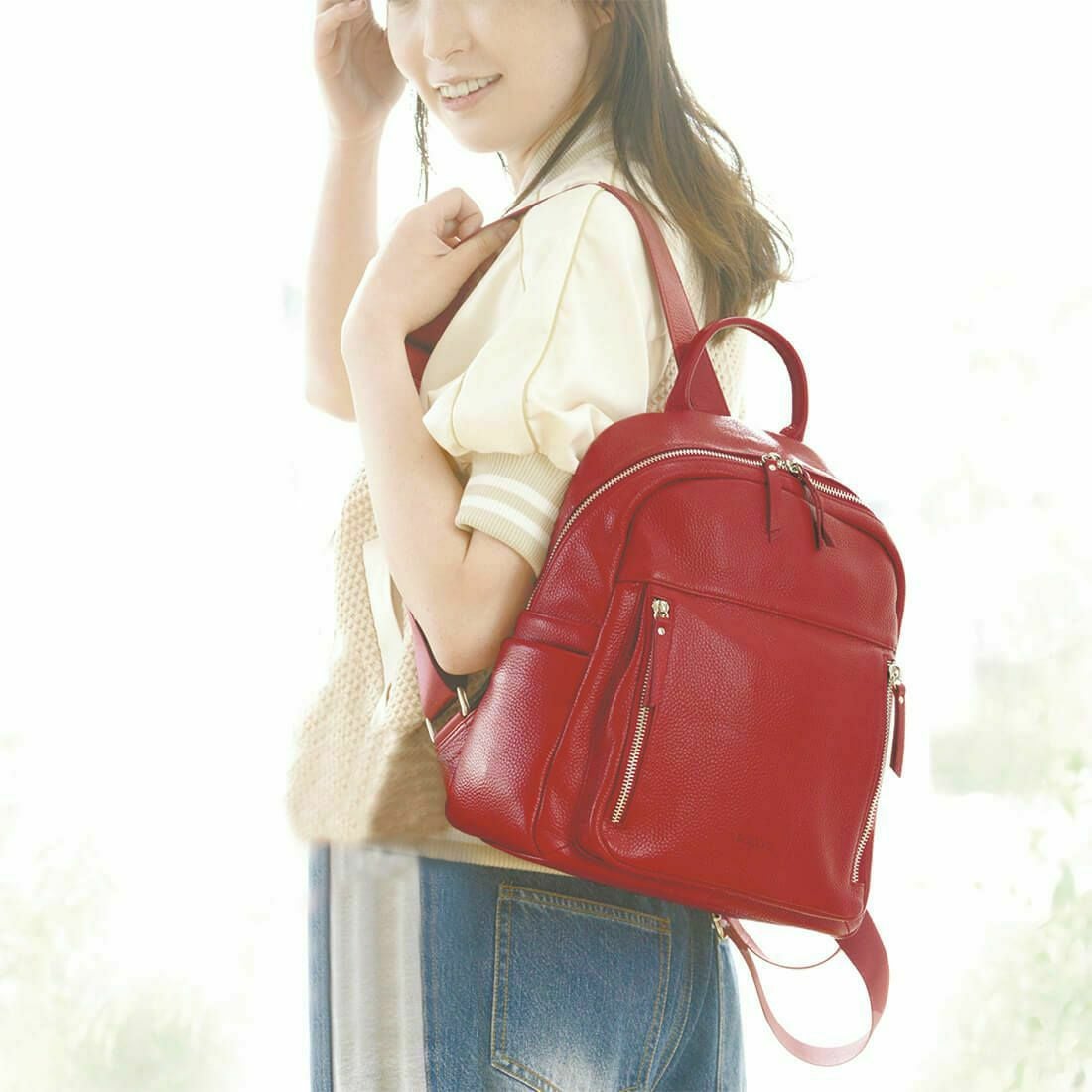 【アウトレット】シュリンクレザー リュックサック