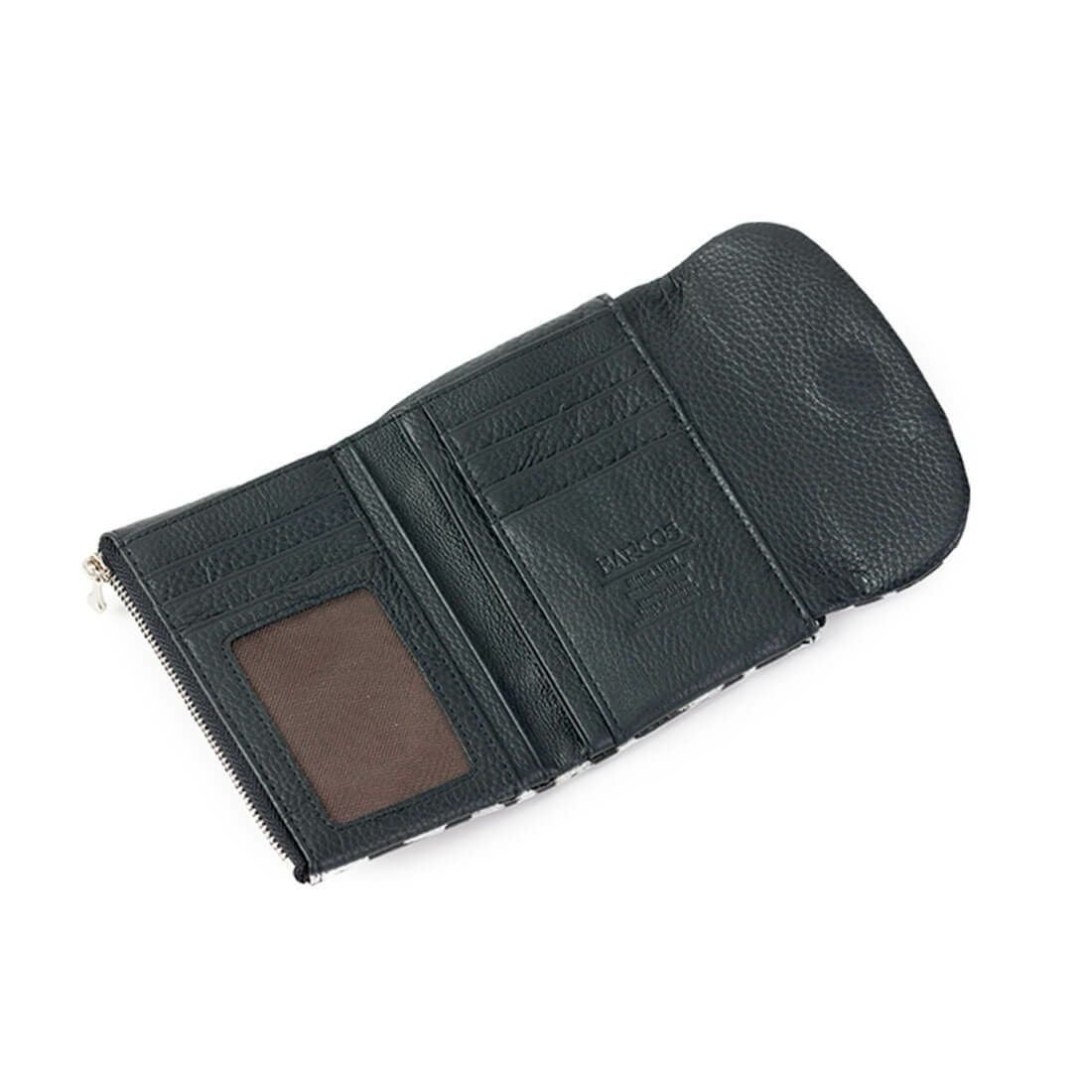 レオパード柄レザー折財布