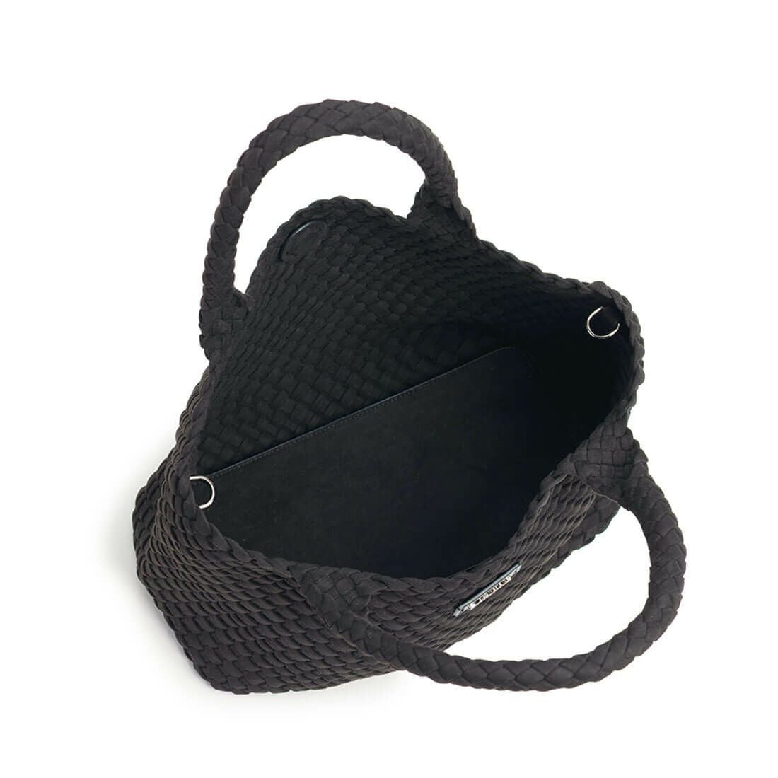 ポーチ付きスエード調メッシュトートバッグ