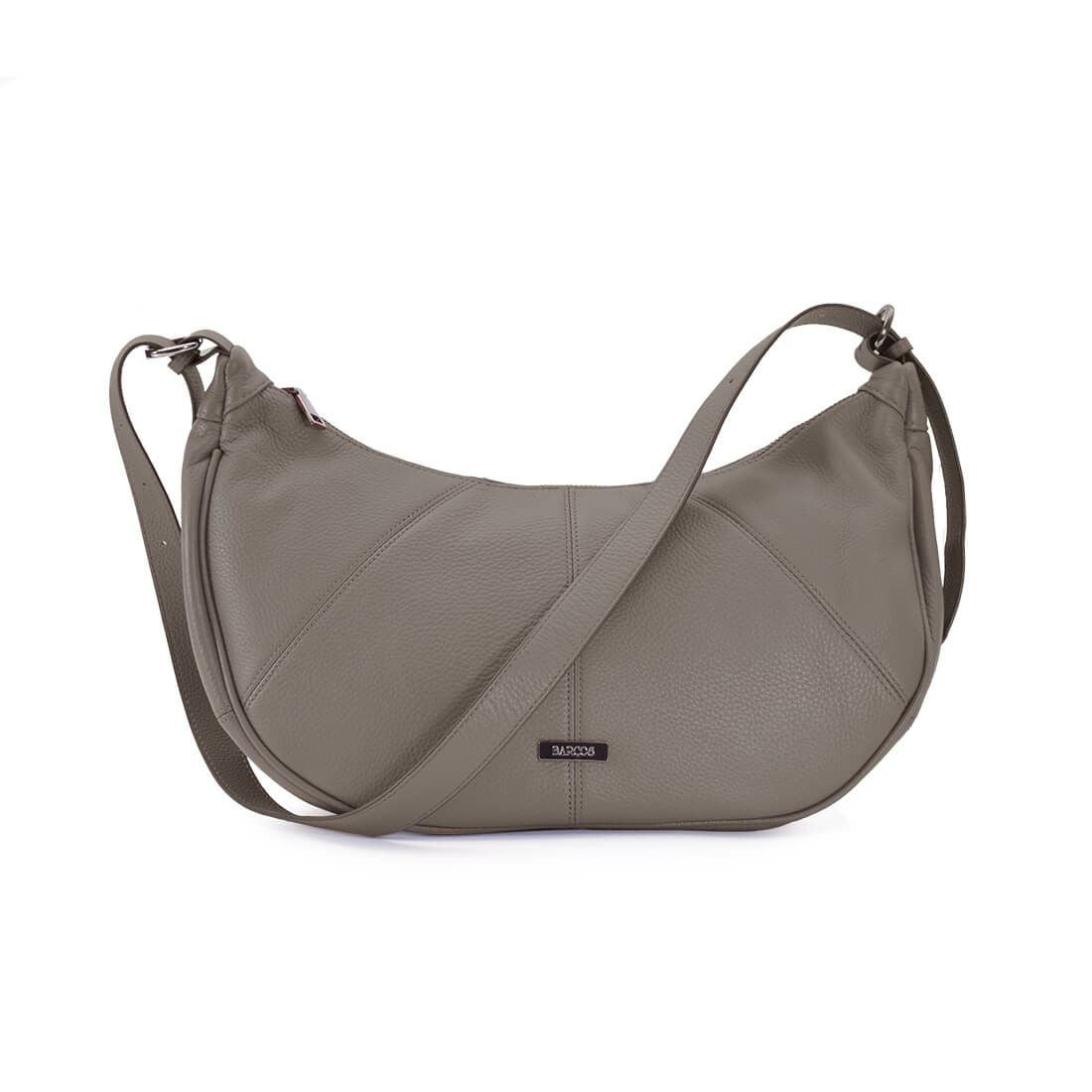 舟形ソフトレザーショルダーバッグ