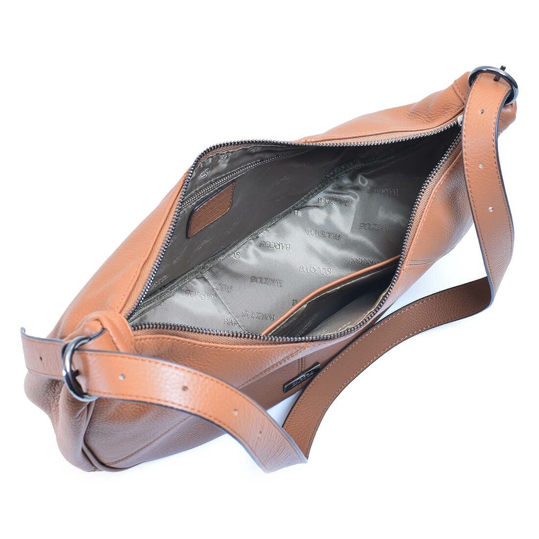 舟形ソフトレザーショルダーバッグ