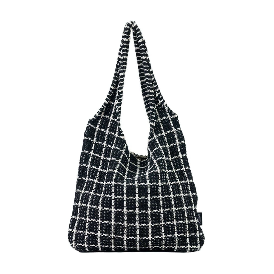 スクエア柄軽量トートバッグ