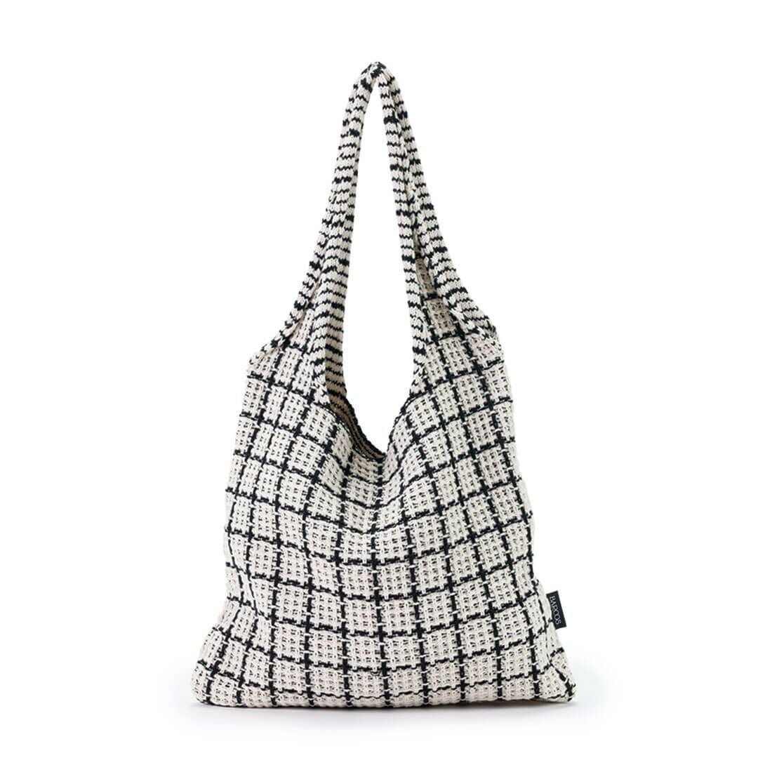 スクエア柄軽量トートバッグ