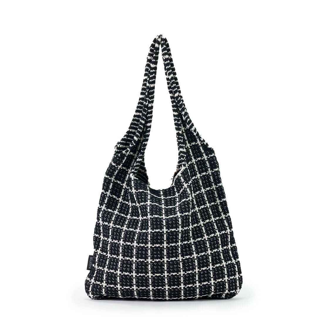 スクエア柄軽量トートバッグ