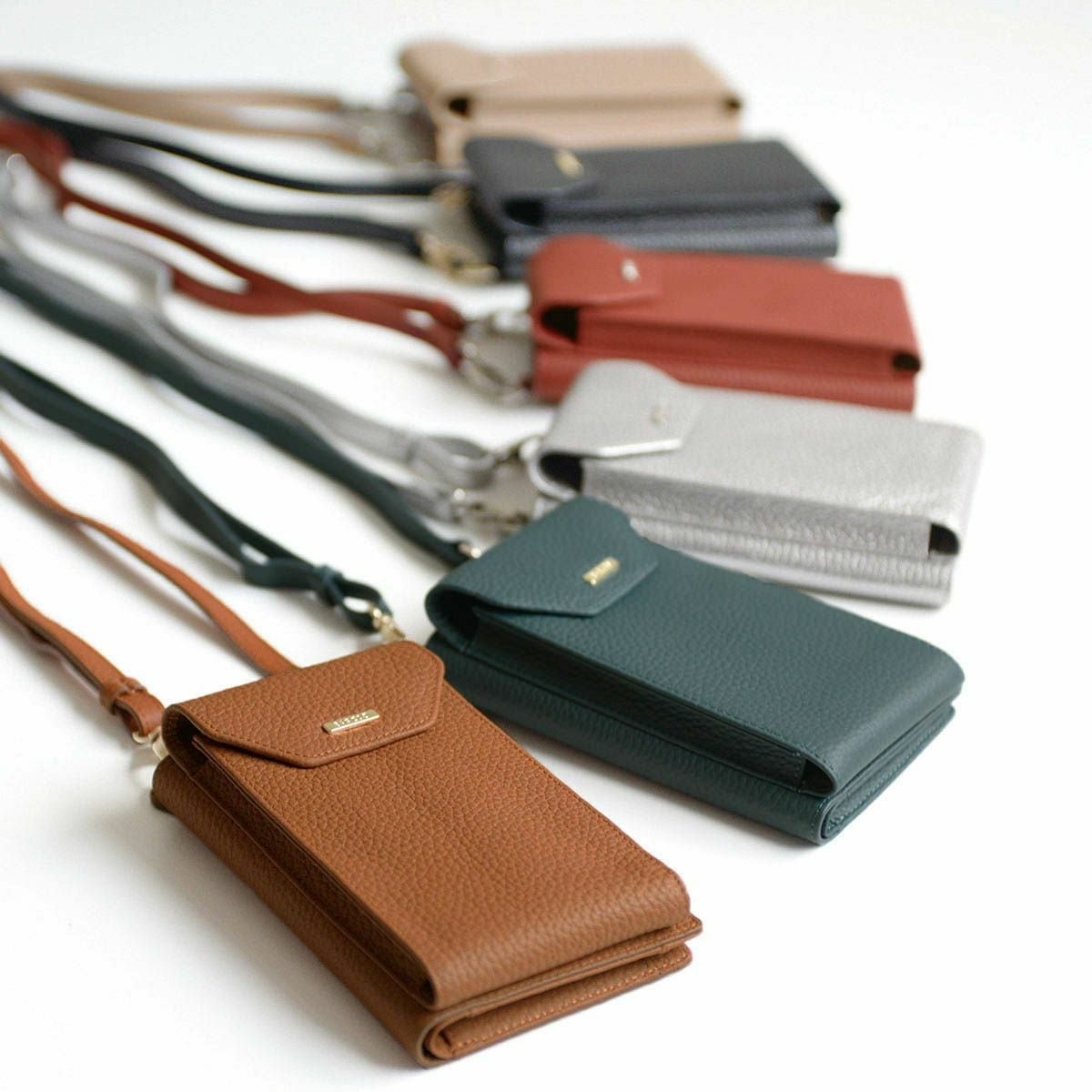 【アウトレット】シュリンクレザースマホポシェット＜マーシ＞