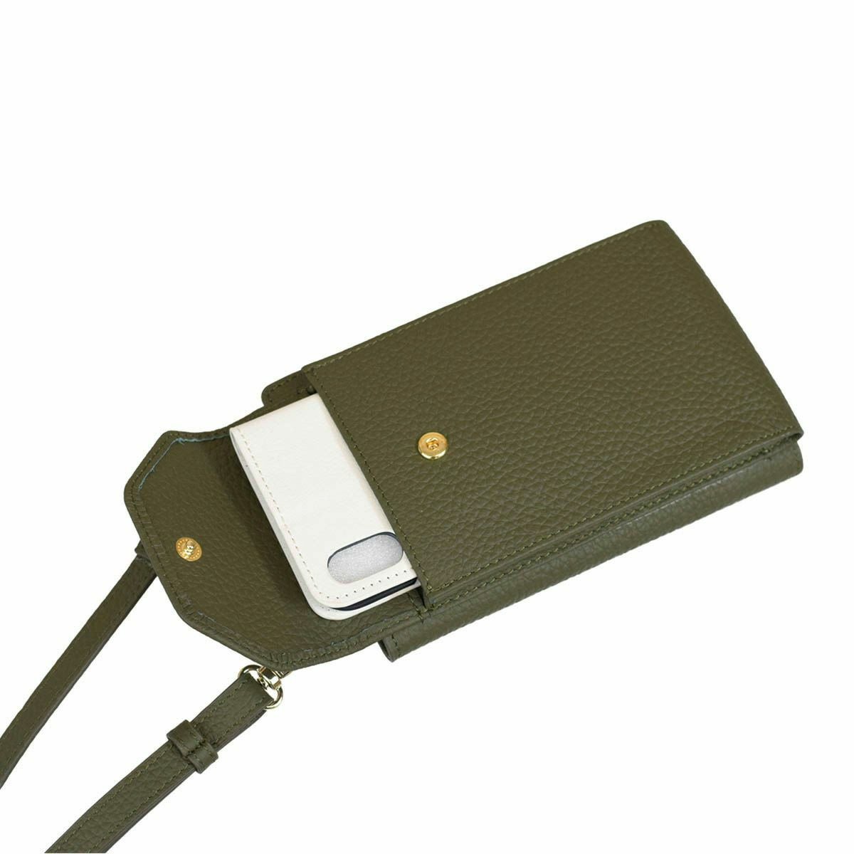 【アウトレット】シュリンクレザースマホポシェット＜マーシ＞