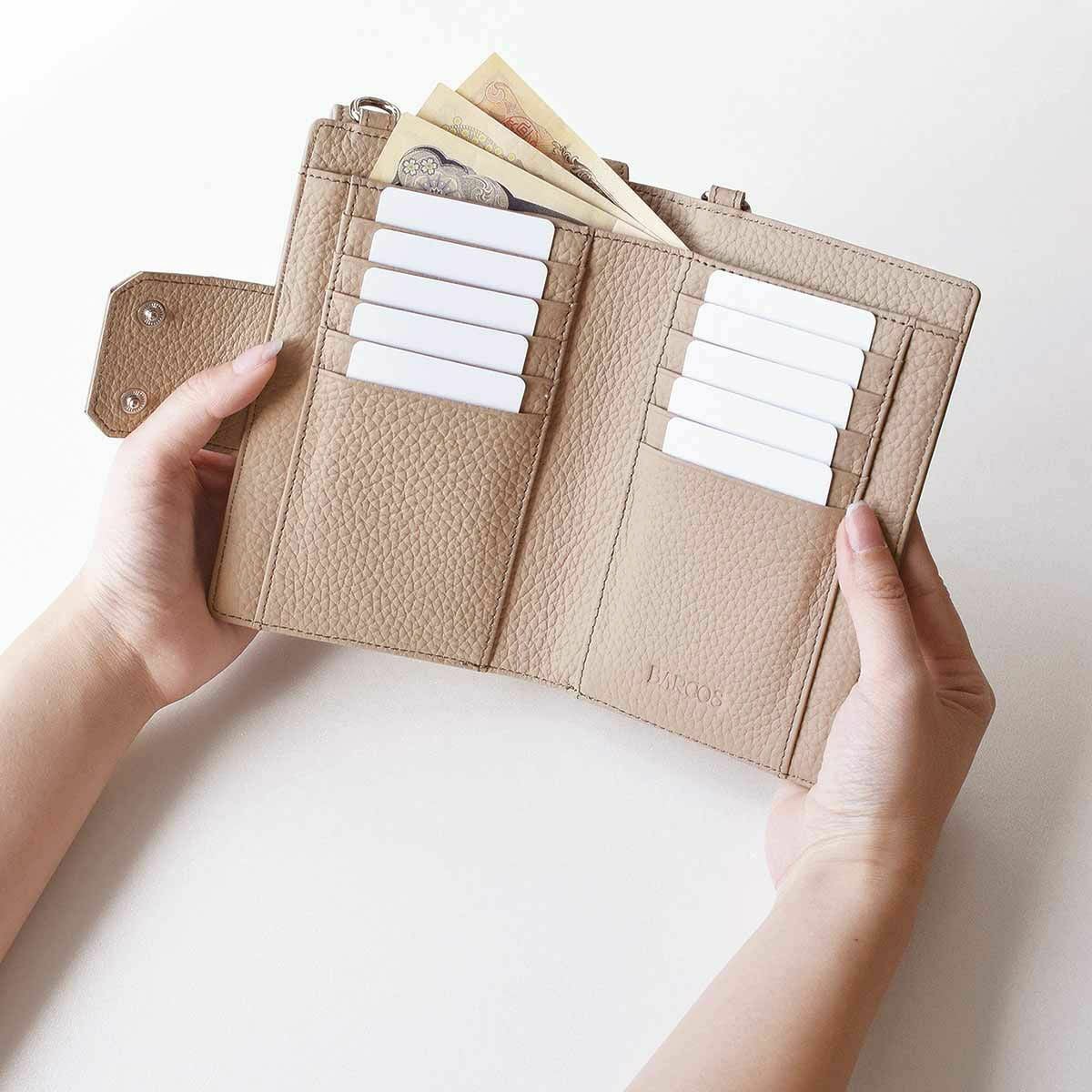 【アウトレット】シュリンクレザースマホポシェット＜マーシ＞