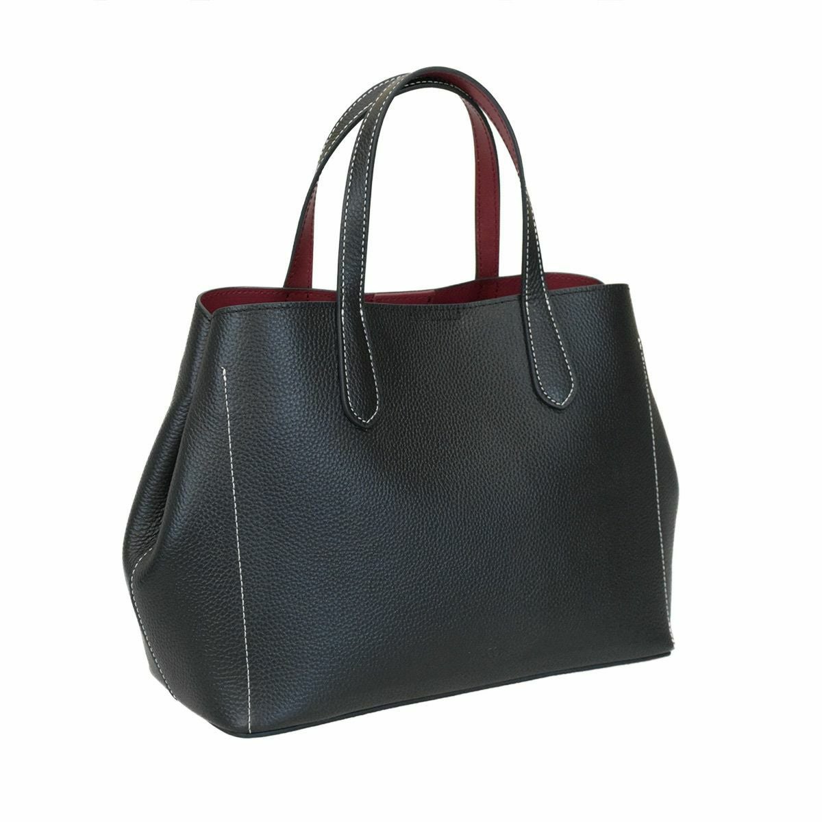 【アウトレット】シュリンクレザー バイカラーハンドバッグ【アウトレット】シュリンクレザー バイカラーハンドバッグ