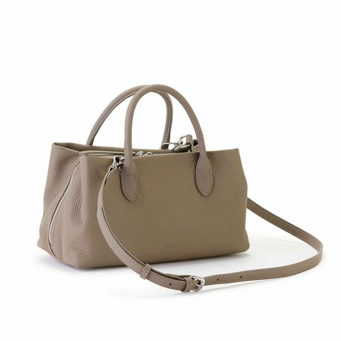 【アウトレット】シュリンクレザー3層ハンドバッグ