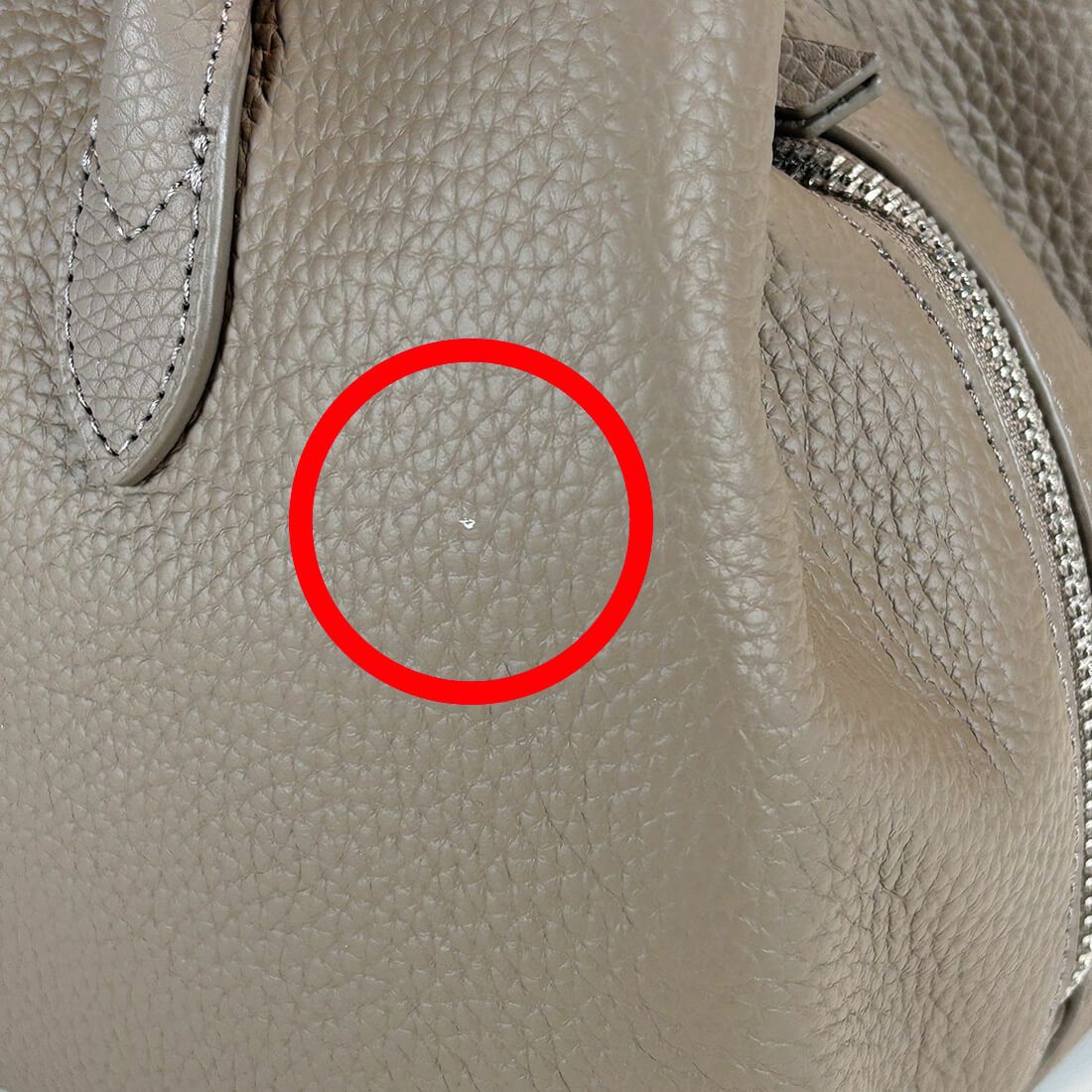 【アウトレット】シュリンクレザー3層ハンドバッグ