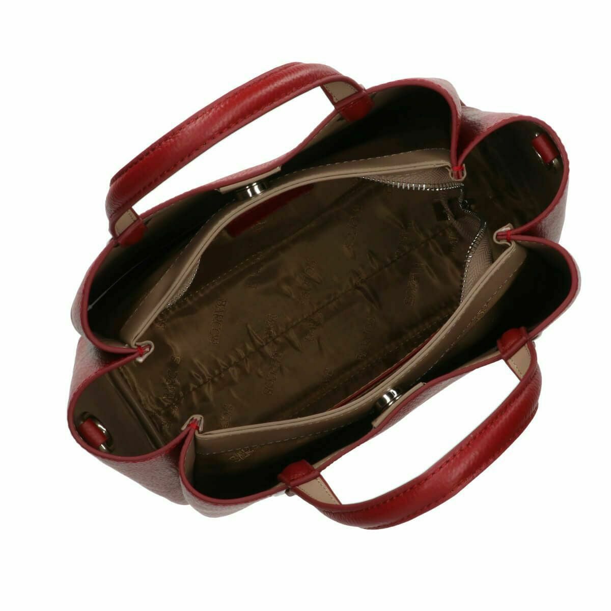 【アウトレット】シュリンクレザー3層ハンドバッグ