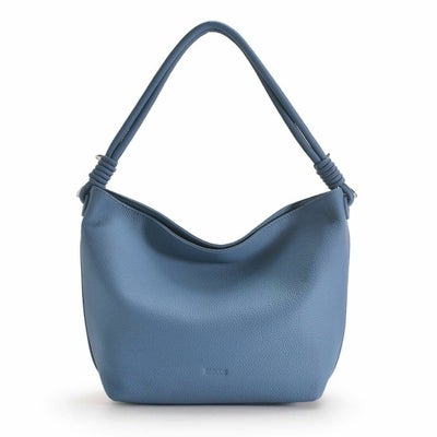 【アウトレット】本革ソフトシュリンクレザーハンドルデザインホーボーバッグ