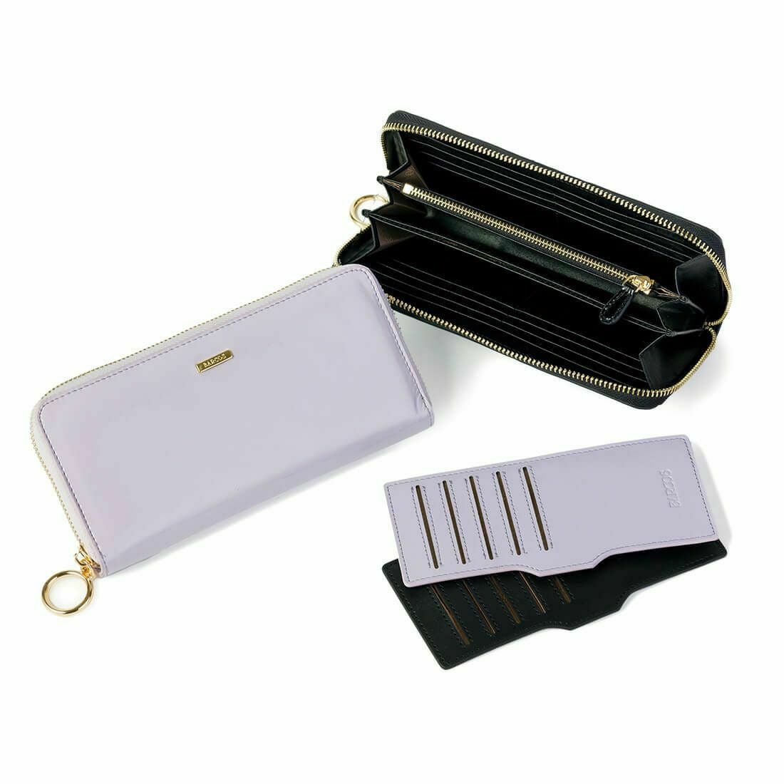 【アウトレット】パテントレザーラウンド型長財布