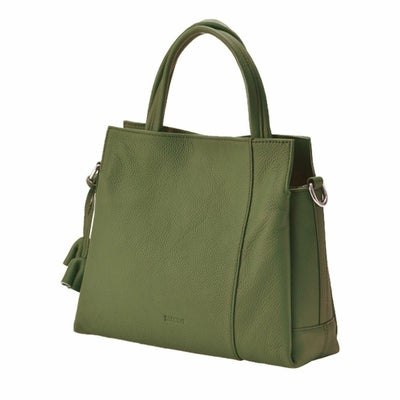 【アウトレット】チャーム付き2wayレザーハンドバッグ＜ルル＞