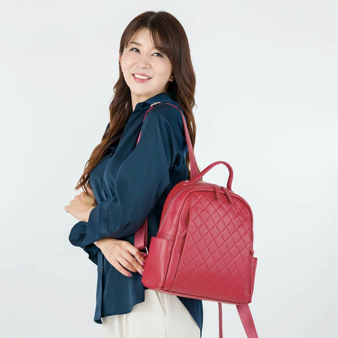 【アウトレット】牛革キルティングリュック